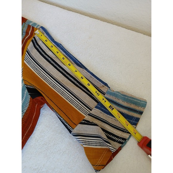 Ellen Weaver Plus Size 2X Boho Striped Blouse Multicolor Tunic Top Casual Chic - Picture 14 of 16